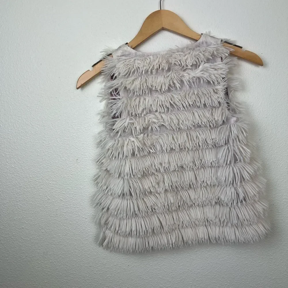 kidpik faux fur Girl vest Size S(7-8)